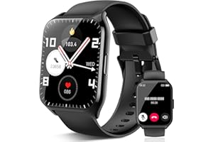 AYCY Smartwatch Uomo Donna, 1.85" HD Orologio Smartwatch con Effettua/Risposta Chiamate, 112 Sportive Smart Watch con Contapassi/Sonno/Cardiofrequenzimetro, IP68 Orologio Fitness Tracker per Android iOS