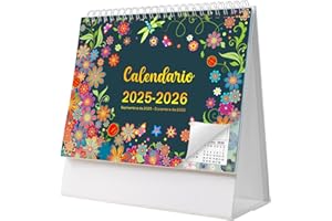 AEYAKA Calendario de Escritorio 2026 Calendario 2025-2026 Noviembre de 2025 - Diciembre de 2026, 20 x 20.5 cm Español C08