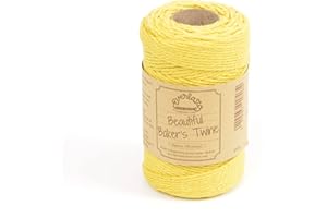 EVERLASTO Bäckergarn, solide 100 m Spulen, Baumwolle, Narzissengelb, 2mm