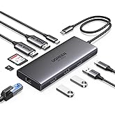 UGREEN Revodok Pro USB C Docking Station 2HDMI Ethernet 4X USB C/USB A bağlantı noktası, PD 100W hızlı şarj, SD/TF kart okuyu