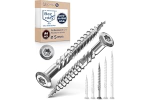 Wkręty tarasowe ze stali nierdzewnej V4A (A4) – TX25 – 5x60 mm – 50 szt. – wkręty do desek tarasowych i drewna
