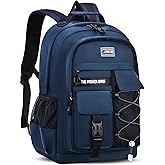 Amythe backpack big teen child college | Large Backpack Institute Waterproof 15.6 Inch Laptop Casual 29L Blue