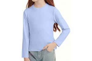 STYDAZZ Langarm T-Shirt Mädchen Basic Tops Einfarbig Kinder Tshirts Casual Rundhals Tees Oberteile 4-14 Jahre