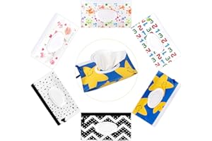 Jubaopen 6 Pcs Contenitore Porta Salviette Umidificate Portabile Custodia per Salviette per Bambini in EVA Riutilizzabile Dispenser Sacchetto per Salviette Umide per Neonati Trucco all’aperto-25*14cm