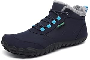 SAGUARO Zimowe buty do chodzenia boso, ciepła podszewka, buty zimowe dla kobiet EU 36-48