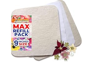 Microfleur - Max Microwave Flower Press Refill Pack - Floral Art Crafting Accessory, Creative Pressing, DIY Handicrafts Creations for Plant Lovers, Replacement Washable Cotton Liners - 9" (23 cm)
