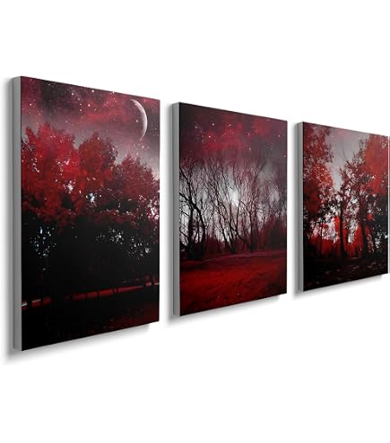 thumbnail image 2 of Large Framed Abstract Canvas Wall Art – Red, Black, White, Grey – 44x27 Inch 4-Panel Set – Ready To Hang 2 of 5