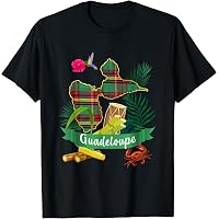T-Shirt Guadeloupe 971 Style Madras - Idée Cadeau Gwada Gwadloup Karukera