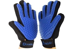 Fluffix 2 Haustier Bürste Handschuh - Die ultimative Lösung für sanfte Fellpflege und Massage - Haarentferner - Fellpflegehandschuh - Für Hund und Katze