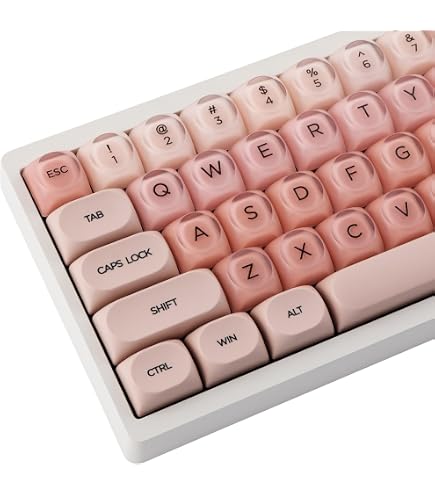 LQXQ MOA Keycaps 75% Roze – 143 Toetsen Dye-Sublimatie PBT Voor Mechanische Toetsenborden