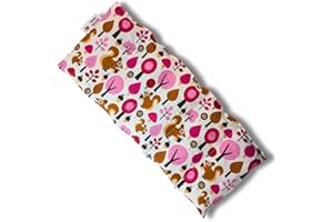 FRANZIS NÄHSTUBE Grape Seed Pillow 50x20cm Forest Pink Heat + Cold Therapy Grain Pillows 100% Cotton