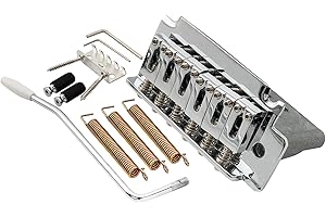 Musiclily Pro 10,5mm 2 Pivot Ponte Tremolo Blocco Corto per Chitarra Elettrica Squier Stratocaster, Cromato