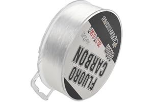 FACULX Líneas de pesca de fluorocarbono de 300 m, línea líder de fibras de carbono, rendimiento equilibrado, línea de pesca invisible de fluorocarbono