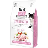 Brit Care Sensitive, Kısırlaştırılmış Hassas Kediler İ&ccedil;in, Tahılsız, Hipoalerjenik Taze Tavşan Etli Kuru Mama, 2 kg