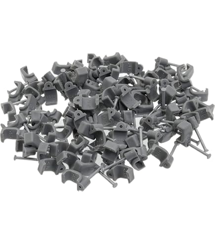 Attaches De Câble Boltza Pour Conduit 20mm - Lot De 50, Noir - Montage à Vis, PVC Rigide