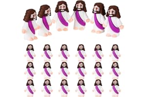 FOWAY 24pcs Jesus Figures Easter Decorations Christ Religious Savior Jesus Doll Creative Cute Jesus Toys Tiny Jesus Figure For Easter Egg Stuffers