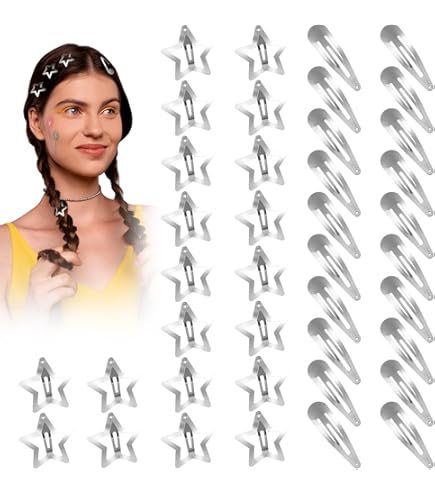 Mabor Y2k Halsketting met sterren, meerdere lagen, voor dames, Y2k accessoires, emo-ketting, vintage sieraden, kristallen kettingen, zilver, streetwear, sieraden voor vrouwen en meisjes