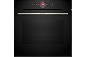 Bosch HBG7721B2 Serie 8, Forno da incasso, Pirolisi: pulizia del forno senza sforzo, Home Connect: controllo da remoto, Assistente alla cottura, Display touch, 60 x 60 cm, Nero