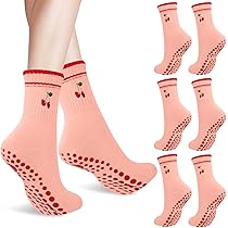Lot De 5 Paires De Chaussettes Pilates/Yoga - Coton, Semelle Antidérapante, Taille 35-43, 5 Couleurs Assorties