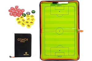 CHSEEA Fußball Taktikmappe Taktiktafel Fussball Coach-Board Coach Mappe für Professional Fußball Trainer mit Magnete, Stifte, Radiergummi #2