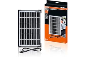 OSRAM BATTERYcharge SOLAR 10W, Solar battery maintainer, 12V battery charging, waterproof solar panel, polarity protection