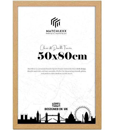 Clamaro 'COLLAGE' Picture Frame 26x36 Handmade | Grey Steel | Modern Angular Frame Made From MDF Wood With Acrylic Glass Pane, Back Board And Metal