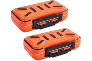 REAWOW 16 Compartment Waterproof Portable Fishing Tackle Box Set of 2 Storage and Set Plastic Small-Lure-Case Fishing-Accessories Boxes Storage Containers Double-sided