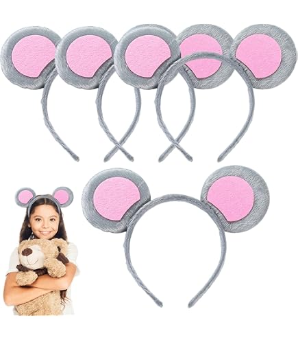 Bandeau Oreilles Souris En Peluche Pour Enfants - Accessoire Léger Pour Halloween, Cosplay Et Fêtes