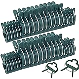 Anzmtosn Reusable Garden Plant Support Clips Vines Flower Clamps Rings for Greenhouse Gardening Supporting Stems,Vines,Stalks