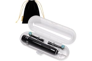 meilinkeji Electric Toothbrush Case for Oral B/Oral-B Pro/iO/Philips Sonicare/Demita/Bitvae and Most Electric Toothbrushes, Includes 1 Charger Pouch, Transparent
