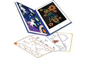 ‎PARTY TOWN Big Minds - Maltafel Zaubertafel Buchformat | LCD Schreibtafel Kinder | Drawing Tablet Ideal | Maltablett Für Kinder 20 Wendbaren Zeichenvorlagen