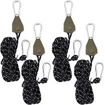 Corde à Cliquet Réfléchissante 4m - 2 Pièces - Tente Camping & Extérieur - Nylon Robuste - Crochets Réglables