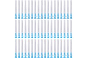 Sporgo Lot de 100 tubes de distribution en acier inoxydable : 23 G (0,6 mm x 25 mm) Tube de distribution en acier inoxydable pour recharges, emballés individuellement Tubes de recharge pour la maison