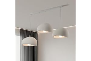 HvKvHvY Lustre rectangulaire moderne à 3 têtes, culot E27, style japonais Wabi-Sabi, en forme de nid d'oiseau, luminaire suspendu moderne pour salle à manger, couloir, restaurant, cuisine