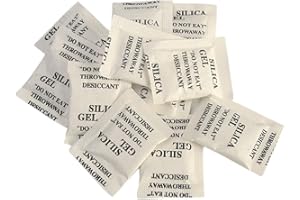 AUTUUCKEE 1 Gram Silica Gel Desiccant Pack 200 Packets Moisture Absorber Dehumidifier Desiccantpack for Dehydrated Food(White)