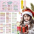 144Pcs Kids Press on Nails Children Girls Press on Short Artificial Fake Nails No fading Stable Quick Stick on Cute Pre Glue Full Cover Acrylic Nail Tip Kit Gift for Kids Nail Decoration (Solid)