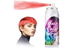 MOFAJANG Spray Per Colore Dei Capelli Rosso, Lacca Colorata Temporanea Per Capelli, Spray Per Tintura Capillare Lavabile Monouso Per Feste A Tema, Uscite Serali, Cosplay Halloween, Rapida Tintura -100ml