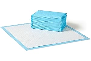 Amazon Basics Lot de 20 Protections très résistantes pour déjections Canines, Anti-Fuite, Surface à séchage Rapide, Taille Classique, pour Chiens et Chiots, Bleu