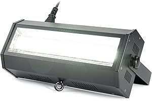 ‎LIGHTMAXX LightmaXX Nano Strobe 200 LED Stroboskop, 132 x 5050 SMD weiße LEDs, Blitzrate 1-18 Blitze/Sek, DMX steuerbar, Sound to Light, Kompaktes Gehäuse, 60 Watt