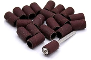 HOBBYPOWER24 20 X – Anello abrasivo grana 80 + 1 X registrazione mandrino 6 X 12,5 mm per Dremel, Proxxon accessori utensile multifunzione nastri abrasivi abrasiva ruote Coni abrasivi