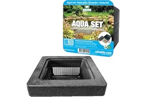 ‎S VD VELDE WATERPLANTEN vdvelde.com - Schwimminsel Teich - DIY Gartenteich Schwimmring, Teichkorb, Lehm, Abdeckkies und Teichpflanzen dünger - Einfache Teichbepflanzung Wasserpflanzenkorb - Van der Velde Wasserpflanzen