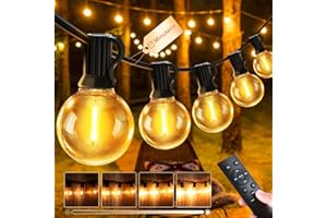 JEYMORKEY Guirlande Lumineuse Guinguette Exterieur 20M - G40 65.5FT LED Ampoules de Guirlandes Jardin Lumiere Exterieure Connectable IP44 Imperméable Guirlande Lumières Extérieur Terrasse Pergola Balcon