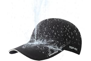 TOP-EX TOPEX Casquette de baseball imperméable pour homme et femme - Casquette de baseball - Protection solaire et anti-pluie - Pliable et légère