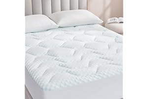 EHEYCIGA Surmatelas 160 x 200 Memoire de Forme, Fibre de Rafraichissant sur Matelas 2 Personnes 160x200 avec Poche Extra Profonde, Blanc