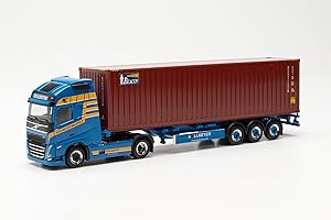 Herpa modello di camion Volvo FH Gl. XL 2020 semirimorchio per container Kollmeyer/Beacon in scala 1:87, pezzo da collezione, modello tedesco, statuetta plastica