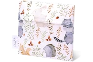 DGAZ Bolsa para Guardar Compresas, Bolsa de Menstruación Femenina para Protectores de Bragas/Copas Menstruales/Tampones, Bolsas Almacenamiento Toallas Sanitarias (Zoo)