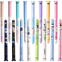 6er Pack Radierbare Gelstifte Mit Tierdesigns – 0,5 Mm Schwarze Tinte, Perfekt Für Schule, Büro & Kreatives
