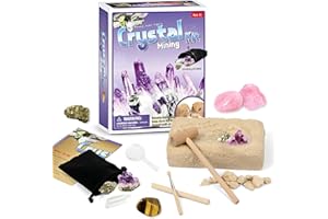 PTooTP Kit de Fouille de Pierres Précieuses et de Cristaux pour Enfant, Kit d'excavation en Cristal Scientifique de Géologie, Science et Jeu, Cadeaux Jouets pour Garçon et Fille 6 7 8 9 10 Ans