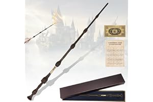 Ronronner Zauberstab,Luxus Zauberstab mit Stahlkern,Resin Zauberstab, Zauberstab mit Exquisite Geschenkbox mit Zauberspruch Karte und Fahrkarte für Hexen und Magier