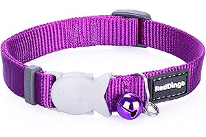 Red Dingo Collare per Gatto, da 12 mm, per Colli da Dimensioni di 20-32 cm, a Tinta Unica